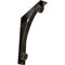 Ekena Millwork Legacy Wrought Iron Bracket, (Triple center brace), Antiqued Warm Silver 2"W x 10"D x 12"H BKTM02X10X12TLEAWS - alternate 1